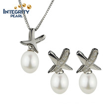 AAA 8-9mm Freshwater Latest Pearl Set Designs Real Pearl Set